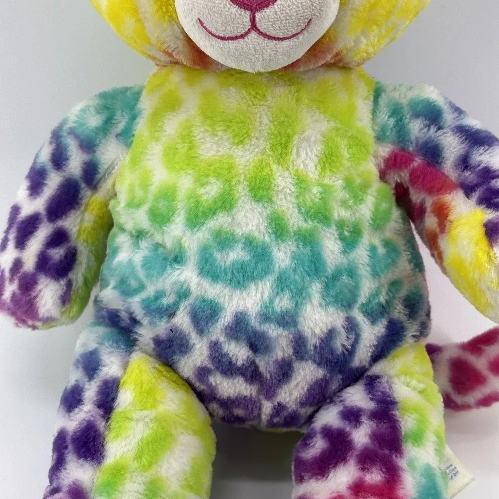 Build A Bear Workshop Lisa Frank Rainbow Multi-color Leopard Cheetah Cat